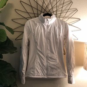 Lululemon Athletica White Running Rain Jacket